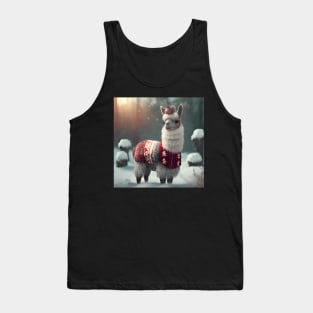 Cute Christmas Llama Tank Top